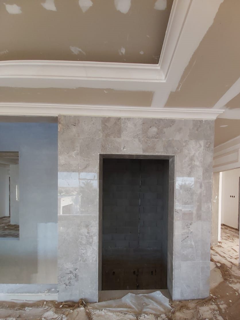 واجهة مصعد رخام مون ستون سلفر